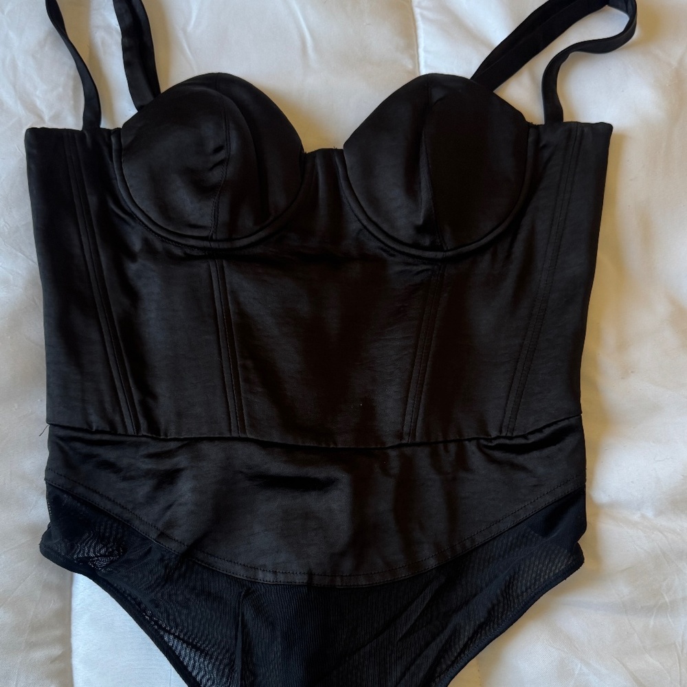 House of CB Black Bodysuit